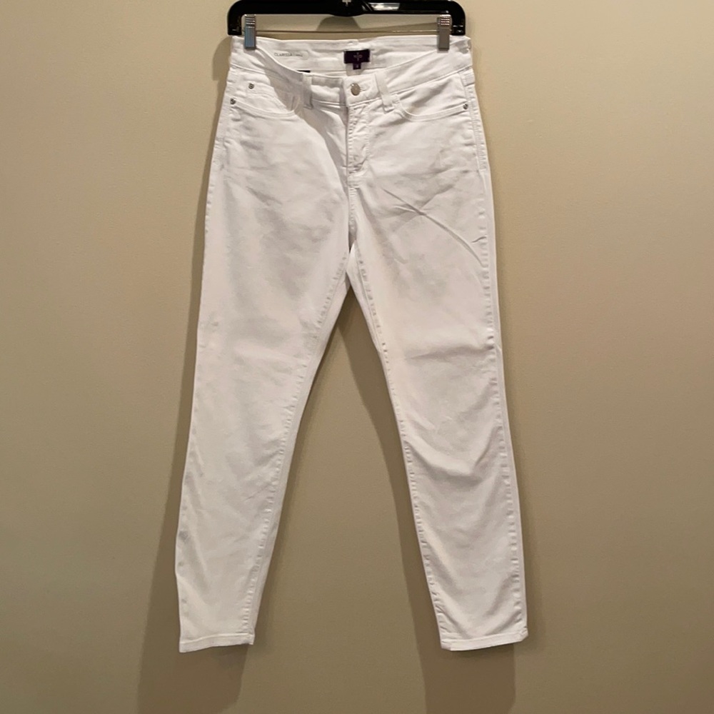 NYDJ White Skinny Ankle Jeans, size 4